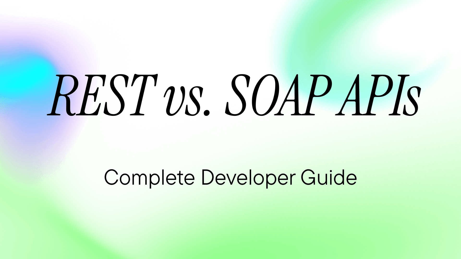 REST vs. SOAP APIs